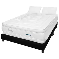 DORMILANDIA - Combo Colchón Semidoble Espumado Super Dream Plus + Base Cama Dividida
