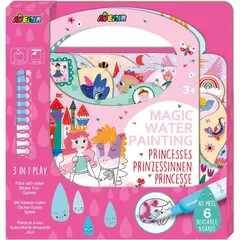 JUGANDO Y EDUCANDO - Libro Para Colorear Con Agua Reutilizable Niñas Princesas
