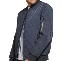 CALVIN KLEIN - Chaqueta Azul Manga Larga Con Cierre Y Bolsillos Fronta