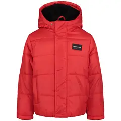 CALVIN KLEIN - Chaqueta Rojo Tipo Burbuja Con Gorro Para Niño