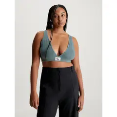 CALVIN KLEIN - Top Verde De Punto De Algodón para Mujer