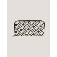 TOMMY HILFIGER - Billetera Iconic Grande Con Monogramas Th