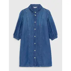 TOMMY HILFIGER - Vestido De Niña Camisero Tejido Denim