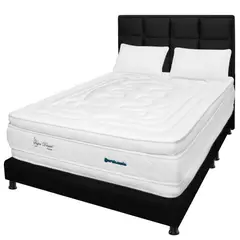 DORMILANDIA - Combo Colchón Doble Espumado Super Dream Plus + Base Cama + Cabecero