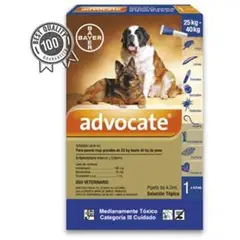 BAYER - ADVOCATE PERRO X 4 ML DE 25 KL HASTA 40 KG