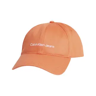 CALVIN KLEIN - Gorra De Algodón Orgánico Con Logo Hombre Naranja