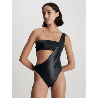 CALVIN KLEIN - Bañador Negro Asimétrico - Neo Archive