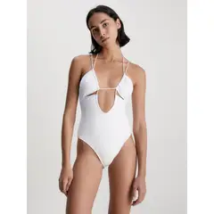 CALVIN KLEIN - Traje De Baño Blanco - Multi Ties
