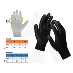 GENERICO - Guante Nylon-Poliuretano Talla 8 Docena