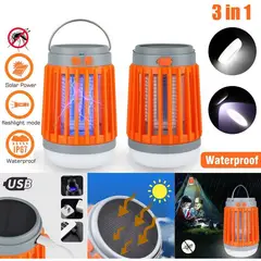 GENERICO - Linterna camping 3 en 1 mata mosquitos insecto recarga solar
