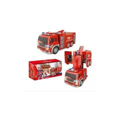 GENERICO - Camión bomberos transformers juguete carro de rescate