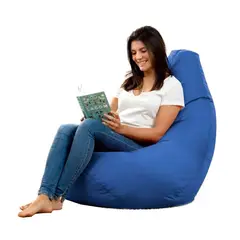 DORMIPUFF - Puff Silla Pera Adulto Azul Lona Impermeable