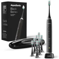 ONE PIXEL - Cepillo De Dientes Electrico AquaSonic Negro 8 Cabezales