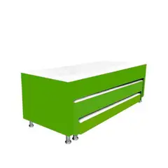 MAGIC CLASS - BASE CAMA NIDO TRIPLEX+ COLCHÓN SUPERIOR INC 90X190 MICROFIBRA VERDE