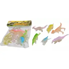 MAZUGI - Juguetes Dinosaurios Luminosos Fluorescentes Pequeños 6und