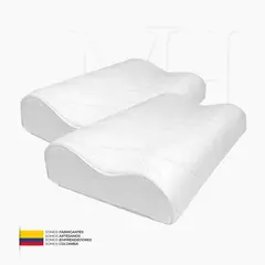 MALAIA HOME - Set X2 Almohadas Confort Cervicales en Memory