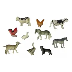 MAZUGI - Decoración Pesebre Figuras Navideñas X10 Unidades