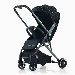 KIDSHOP - Coche Reversible Tipo Maleta Fino + Toldillo Z03B Negro