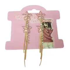 VANIDADES COLLECTIONS - Aretes Para Mujer Flor Largos Aretes Topos De Moda_.