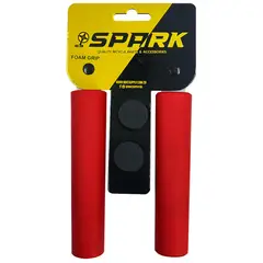 SPARK - Mangos Grips Bicicleta Rojo Silicona Puños Cómodos Mtb