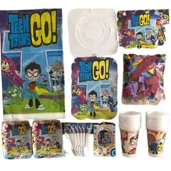 GENERICO - Kit Decoracion Cumpleaños Fiesta Infantil Jovenes Titanes Teen