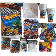 GENERICO - Kit Decoracion Cumpleaños Fiesta Infantil Hot Wheels