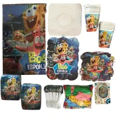 GENERICO - Kit Decoracion Cumpleaños Fiesta Infantil Bob Esponja