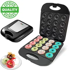 SOKANY - Maquina Para Hacer 16 Mini Donas Rosquillas Antiadherente
