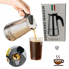 LANZURY IMPORTACIONES - Cafetera Express En Acero Inoxidable 6 Tazas