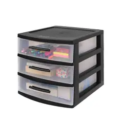 PLASTICOS MQ - Cajonero Organizador Modular 3 Niveles Marca MQ