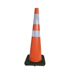 GENERICO - Cono PVC 90cm Dos Cintas Reflectivas