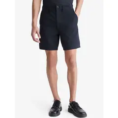 CALVIN KLEIN - Bermuda Negra Corta De Dril Para Hombre