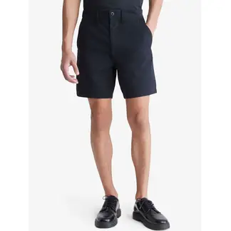 CALVIN KLEIN - Bermuda Negra Corta De Dril Para Hombre