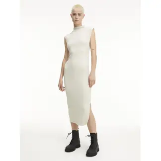CALVIN KLEIN - Vestido De Verano Midi Mujer Beige
