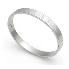 CLOCK - BRAZALETE PLATEADO ROMANO - BRA-40