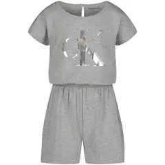 CALVIN KLEIN - Enterizo Con Bermuda Niña Gris