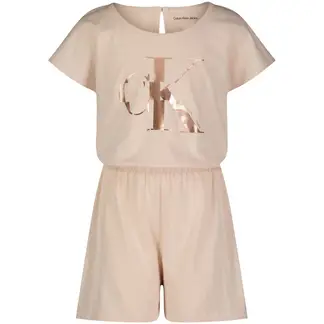 CALVIN KLEIN - Enterizo Con Bermuda Niña Beige