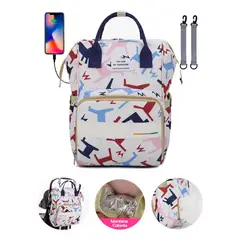 GENERICO - Pañalera Morral De Lujo Con Diseños Estampados Y Usb Jungle