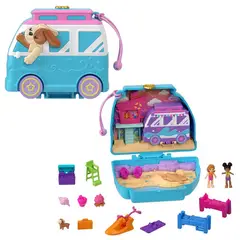 POLLY POCKET - Muñeca Estuche De Perrito Playero