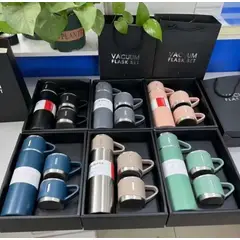 GENERICO - Set Termos De Agua Caliente Vasos Termicos Café + 3 Tazas