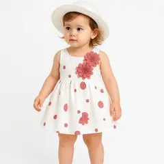 LUSOLSI - Ropa Infantil Femenina Vestido + Pava Incluidos