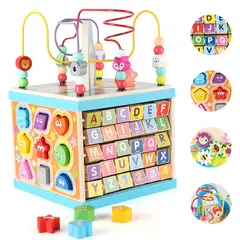 GENERICO - Cubo Didactico Montessori Grande Multifuncional Para Bebes