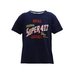 2 1 BABYS COMPANY - Camiseta Infantil Niño Azul Oscura. Talla: 2 Hasta La 12