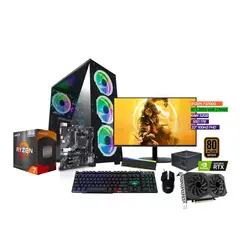 AMD - TORRE GAMER RYZEN7-5700G-32GB RAM-RTX3050 6GB-1TB SSD-BOARD A520-MONITOR 22FHD