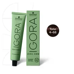 SCHWARZKOPF - Tinte Igora Zero AMM 4-68 Castaño Medio Marrón Rojo