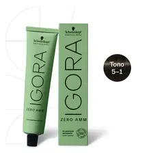 SCHWARZKOPF - Tinte Igora Zero AMM 5-1 Castaño Claro Ceniza