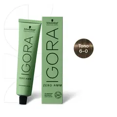 SCHWARZKOPF - Tinte Igora Zero AMM 6-0 Rubio Oscuro