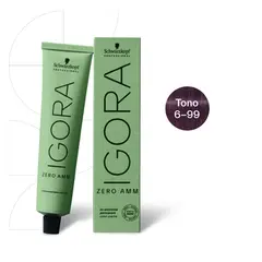 SCHWARZKOPF - Tinte Igora Zero AMM 6-99 Rubio Oscuro Violeta Intenso