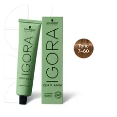SCHWARZKOPF - Tinte Igora Zero AMM 7-60 Rubio Medio Marrón Natural