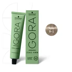SCHWARZKOPF - Tinte Igora Zero AMM 9-1 Rubio Muy Claro Ceniza